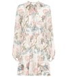 CHLOÉ EMBROIDERED PRINTED SILK DRESS,P00442480