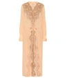 CHLOÉ LACE-TRIMMED SILK MAXI DRESS,P00442532