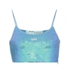 OFF-WHITE SEQUINED CROP TOP,P00447714