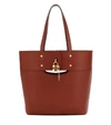Chloé Aby Medium Smooth And Textured-leather Tote In Brown