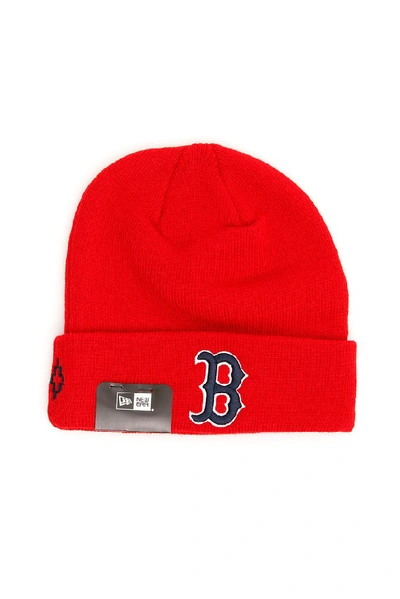 Marcelo Burlon County Of Milan Red Sox Beanie In Red,blue