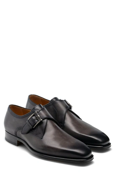 Magnanni Men's Marco Ii Single-monk Leather Dress Shoes In Grey