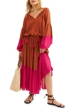 FREE PEOPLE NEVER FORGET LONG SLEEVE MAXI DRESS,OB1005833