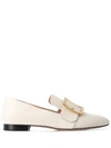 Bally Janelle Buckle Detail Loafers In Neutrals
