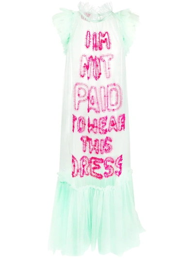 Viktor & Rolf Ruffle-trimmed Tulle Dress In Green