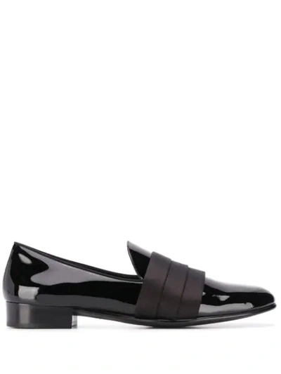 Giuseppe Zanotti 15mm Patent Leather Loafers W/ Band In Black