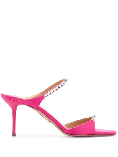 Aquazzura Diamante 高跟凉鞋 In Pink