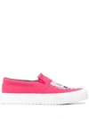 Kenzo Tiger Slip-on Sneakers In Pink