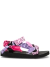 Arizona Love Trekky Bandana-print Flat Sandals In Pink