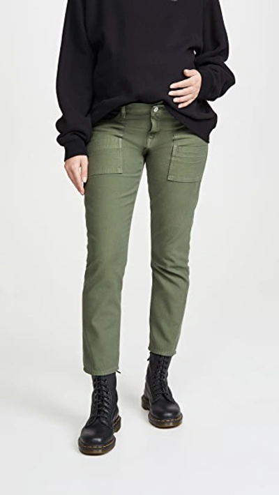 Citizens Of Humanity Maternity Leah Cargo Trousers In Fatigue