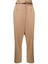 BRUNELLO CUCINELLI BELTED CROPPED TROUSERS