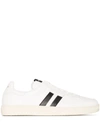 Tom Ford Double Stripes Lace-up Sneakers In White