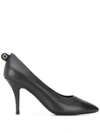 Ferragamo Judy 85 Gancini Pumps In Lambskin Leather In Black