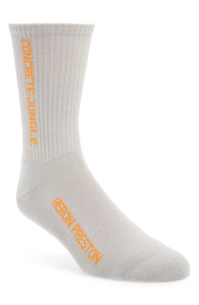 Heron Preston Concrete Jungle Socks In Ice Grey