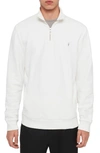 Allsaints Raven Quarter Zip Pullover In Chalk White