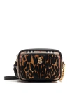 BURBERRY BURBERRY VINTAGE CHECK LEOPARD PRINT CAMERA BAG