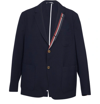 Thom Browne Woollen Blazer In Navy