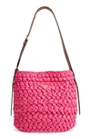 PRADA MEDIUM WOVEN RAFFIA SHOULDER BAG,1BE033 2DGCV OOO01