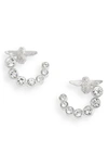 Olivia Burton Bejeweled Bee Hoop Earrings In Silver