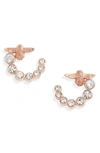 Olivia Burton Bejeweled Bee Hoop Earrings In Rose Gold