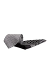 STEFANO RICCI SILK TIE AND POCKET SQUARE,14971636