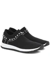 Jimmy Choo Verona Crystal-embellished Sneakers In Black