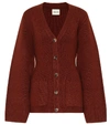 Khaite Lucy Stretch-cashmere Cardigan In Red