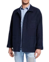 LE MONT ST MICHEL MEN'S STONE-WASHED FRENCH WORKER JACKET,PROD145110121