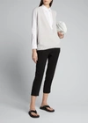 Theory Treeca 2 Cropped Stretch-wool Slim-leg Pants In Black