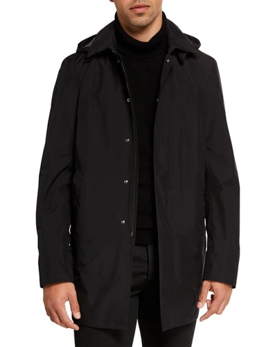Herno Men's City Solid Trench Coat In Black