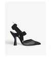 Fendi Black Colibrì 85 Slingback Heels In Black