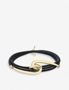 SHAUN LEANE SHAUN LEANE WOMEN'S YELLOW GOLD VERMEIL HOOK GOLD-PLATED VERMEIL SILVER AND LEATHER BRACELET,30447655