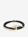 Shaun Leane Hook Gold-plated Vermeil Silver And Leather Bracelet In Yellow Gold Vermeil