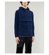 TOMMY HILFIGER LOGO-PRINT FUNNEL-NECK FLEECE HOODY