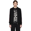 ALEXANDER MCQUEEN Black Crepe Logo Tape Track Jacket