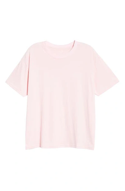 Entireworld Organic Cotton Jersey Boxy Tee In Pink