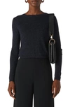 Whistles Annie Sparkle Sweater In Navy