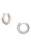 OLIVIA BURTON RAINBOW HUGGIE HOOP EARRINGS,OBJCOE60