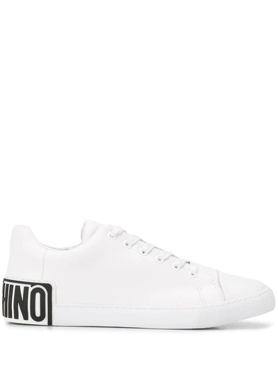 Moschino White Maxi Logo Trainers