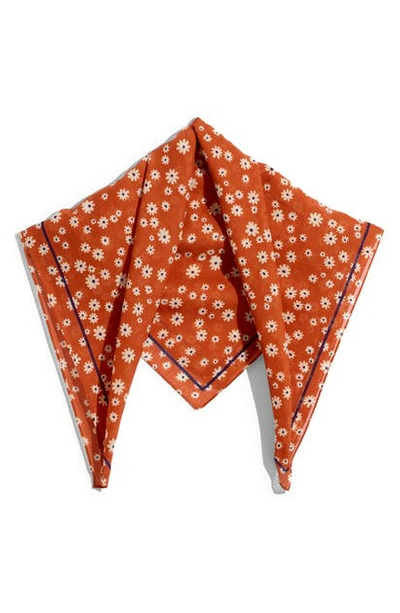 Madewell Bandana In Daisy Print Afterglow Red
