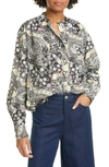 Isabel Marant Étoile Mexika Printed Cotton Shirt In Black/ Beige