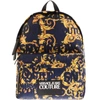 VERSACE JEANS COUTURE BAROQUE BACKPACK BLUE,130044