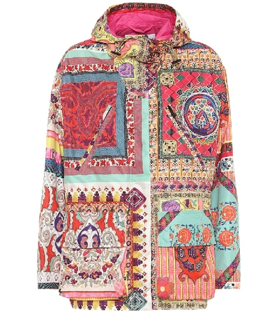 Etro Mosaic Patchwork Lightweight Quilted Jacket In Multicolor