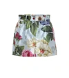 DOLCE & GABBANA FLORAL SILK SHORTS,P00446645