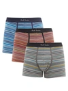 PAUL SMITH PACK OF THREE STRIPED STRETCH-COTTON BOXER BRIEFS,1315439