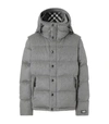 BURBERRY CASHMERE DETACHABLE-SLEEVE PUFFER JACKET,15014942