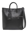 BURBERRY LOGO LEATHER TOTE,15014971