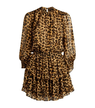 Misa Katia Leopard Print Mini Dress