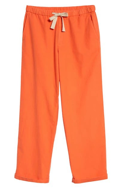 Eileen Fisher Organic Cotton Wide Leg Pants In Safety Orange