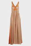 JONATHAN SIMKHAI Ombre-Panelled Lace-Trim Gown,825396